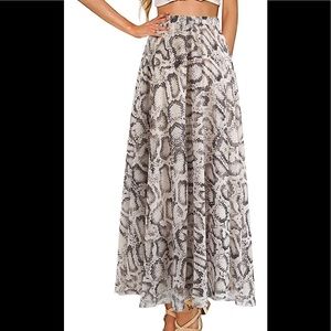 Women's Elastic Leopard Print Maxi